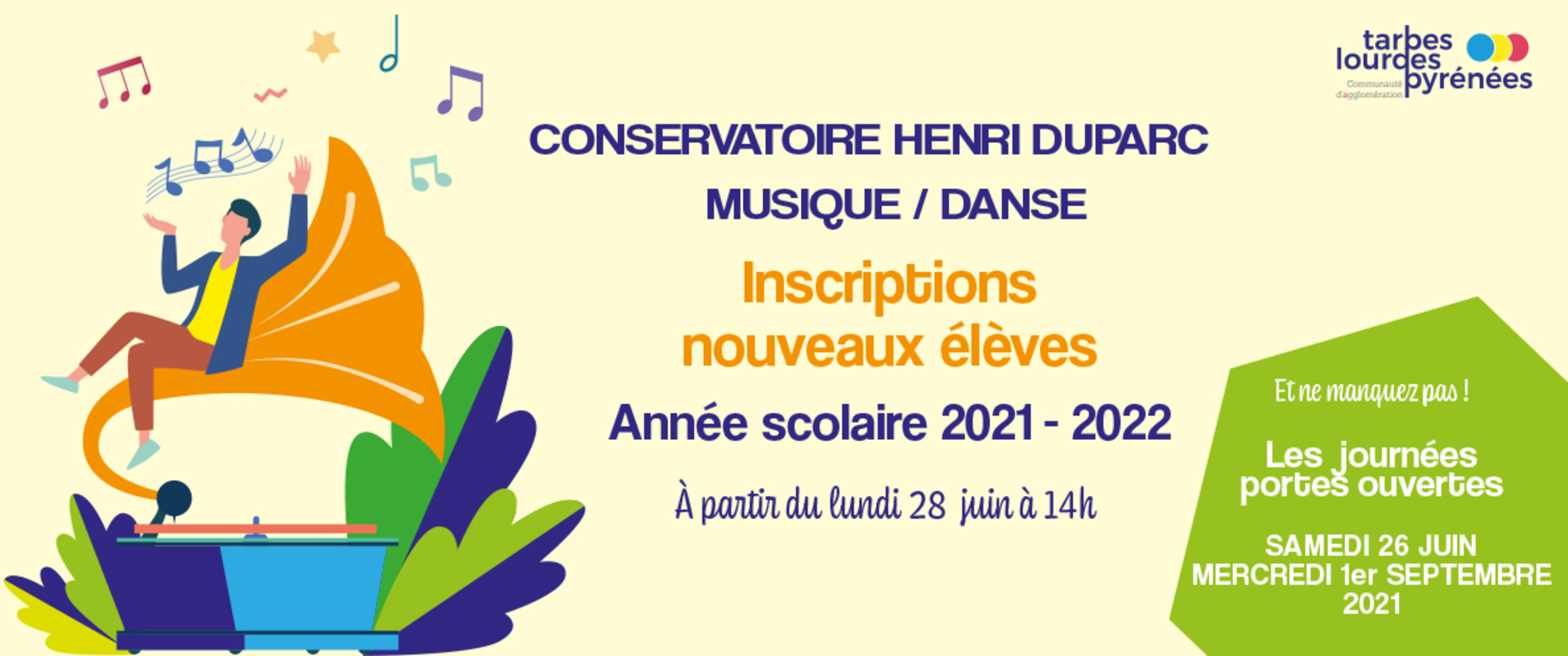 Inscriptions 2021-2022 et Journée Portes Ouvertes