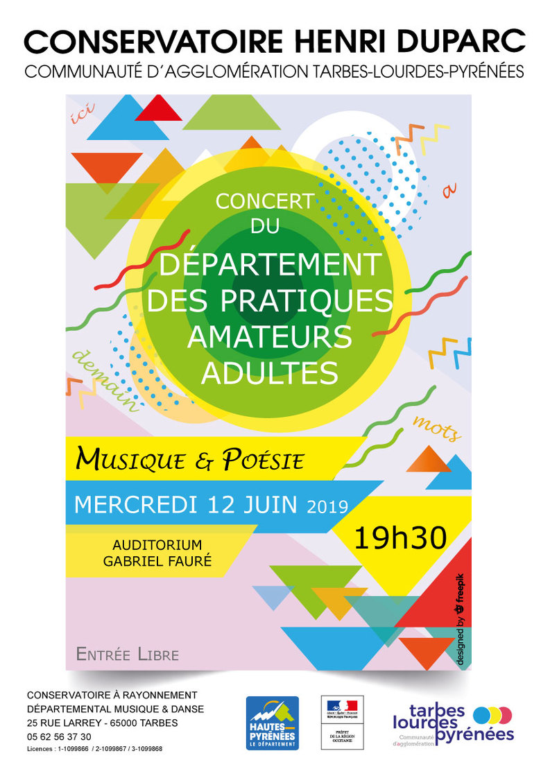 Concert du Département des Pratiques Amateurs Adultes