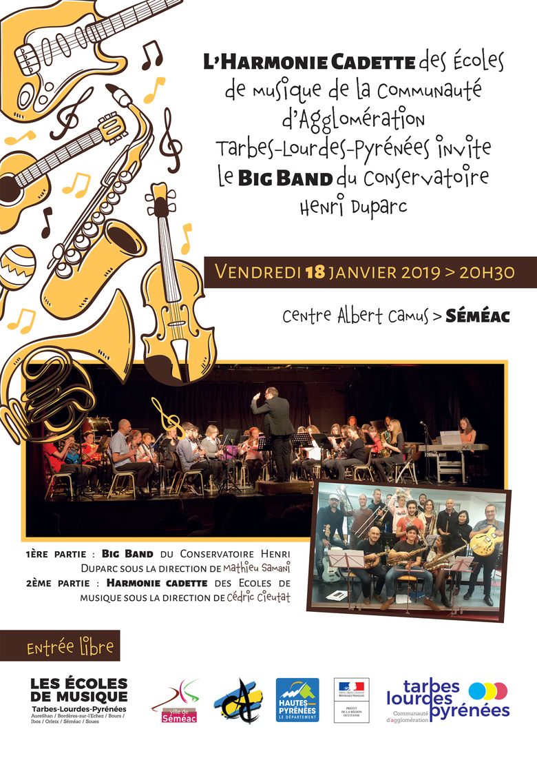 L'Harmonie cadette invite le Big Band du Conservatoire