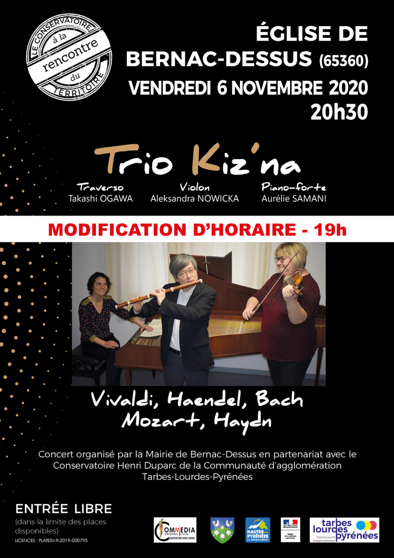 ÉVÉNEMENT ANNULÉ : Concert Trio Kiz'na