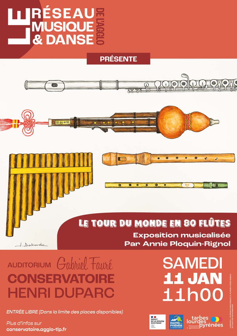 Le tour du monde en 80 flûtes - Exposition musicalisée Par Annie Ploquin-Rignol