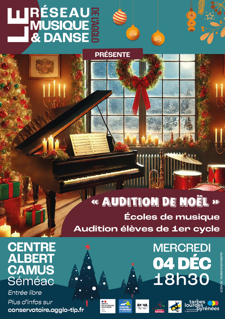 Audition de Noël des écoles de musique - Élèves de 1er cycle