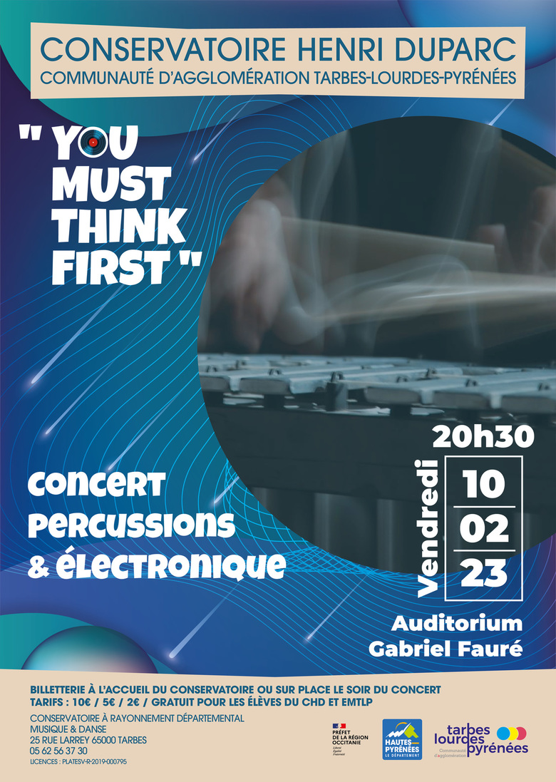 You Must Think First - Concert percussions & électronique