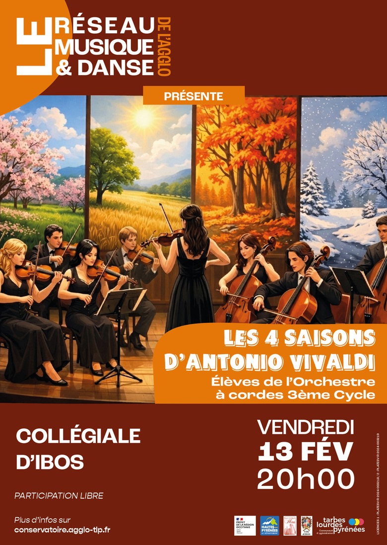 Concert orchestre cordes autour des 4 saisons de Vivaldi