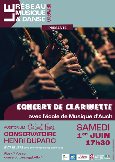 Concert de clarinette avec l'école de musique de Auch
