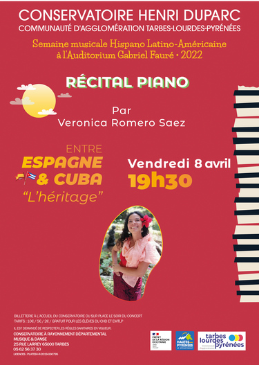 Récital de Piano ENTRE ESPAGNE ET CUBA 