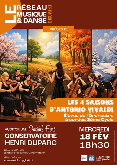 Concert orchestre cordes autour des 4 saisons de Vivaldi