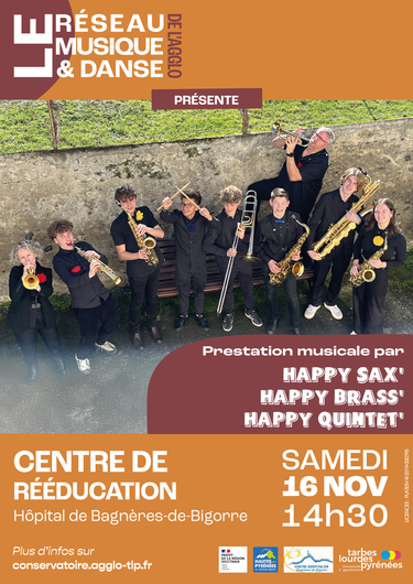Prestation musicale par Happy Sax', Happy Brass' et Happy Quintet